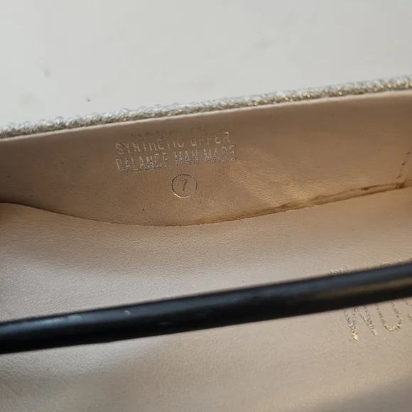 De Blossom Collection Glittering Silver Flats - Picture 12 of 16